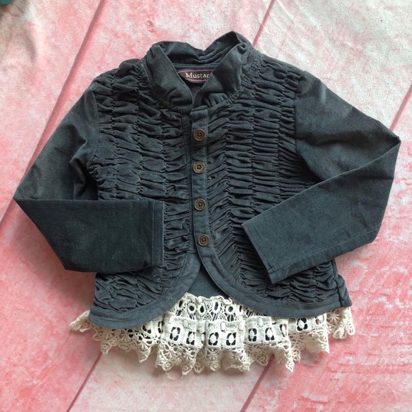 New Mustard Pie Alice Jacket in slate blue - Picture 3 of 7